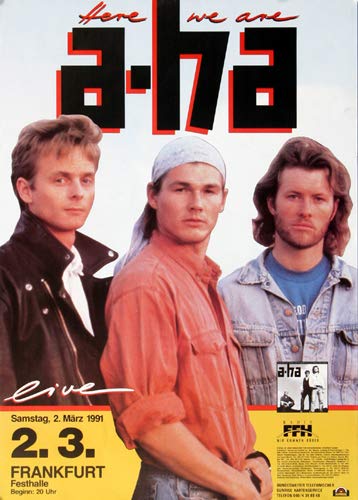 a-ha / アーハ ○メンバー サイン有・印刷○販促非売品ポスター